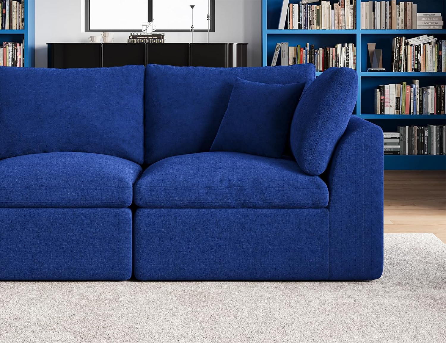 Canapé sectionnel Cloud de 110 pouces pour le salon, canapé convertible en L, canapé sectionnel 3 places