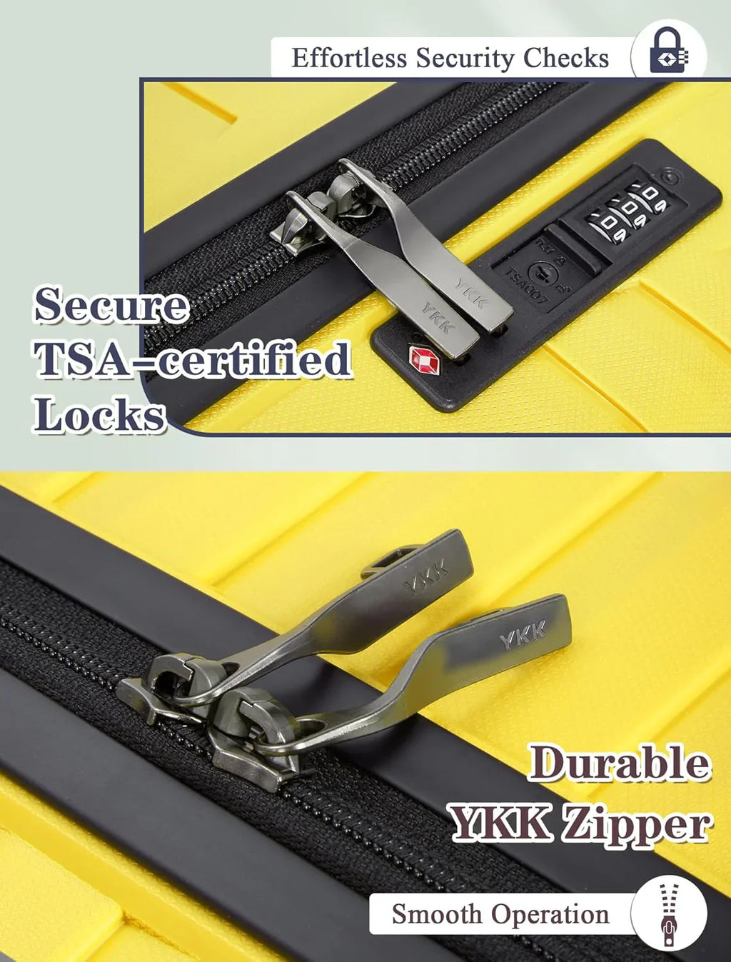 Ensemble de 5 bagages à roulettes, valise rigide en ABS avec roulettes pivotantes