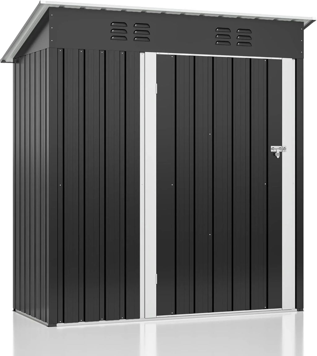 Abri de jardin extérieur Polar-Aurora 8 x 12 pi, abri de jardin en métal avec cadre amélioré
