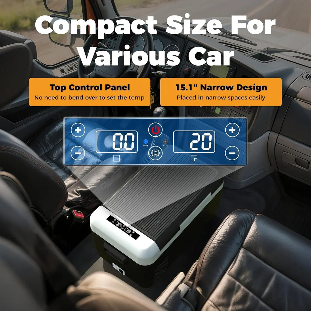 Réfrigérateur portable 12 V 21 litres, autonomie de 50 heures, glacière électrique pour voiture