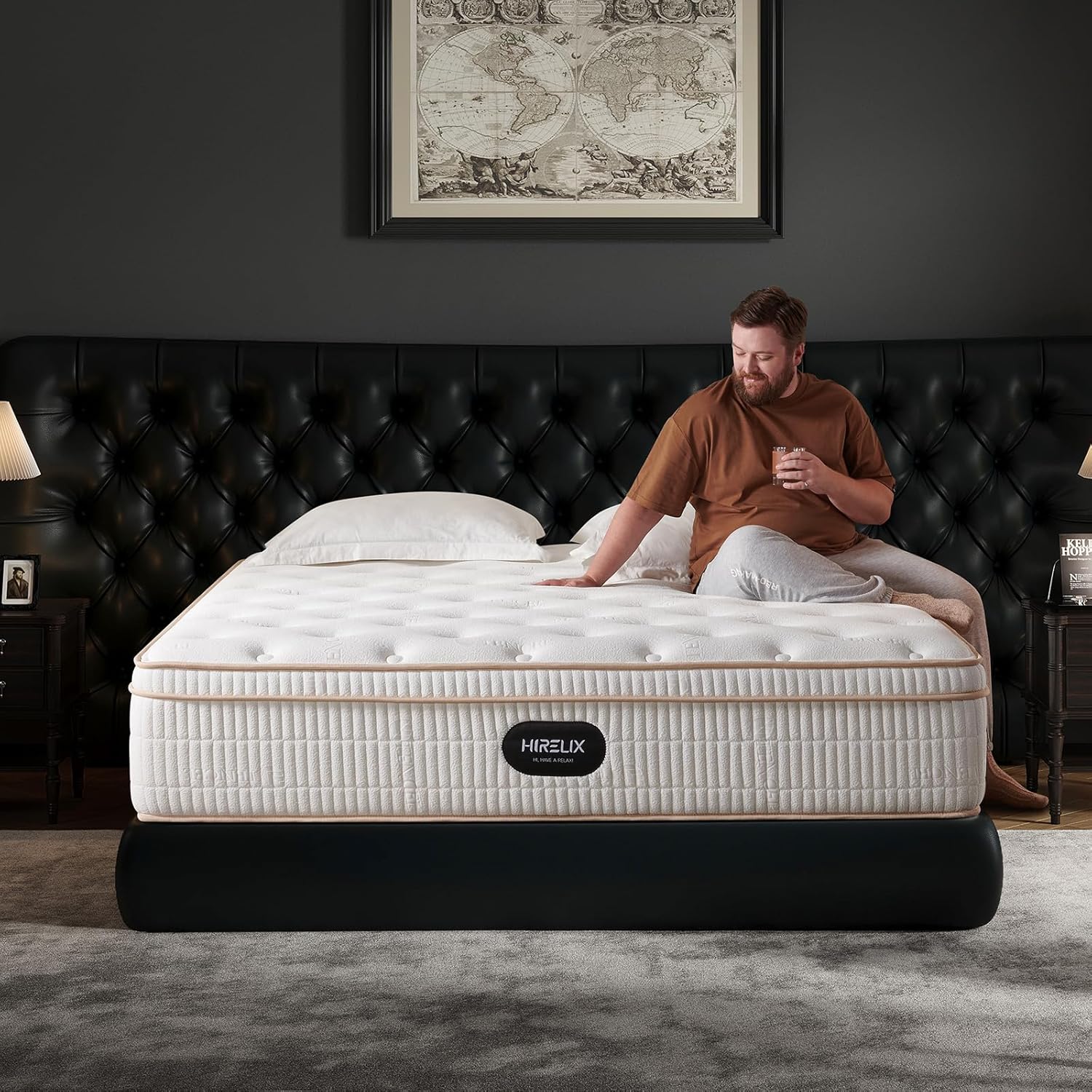 Matelas hybride queen-size de 14 pouces avec mousse à mémoire de forme rafraîchissante et ressorts ensachés zonés