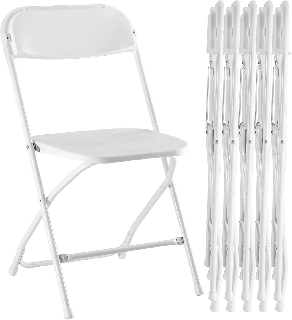 Lot de 12 chaises pliantes Sweetcrispy, rembourrées en cuir, robustes et pliables en métal.