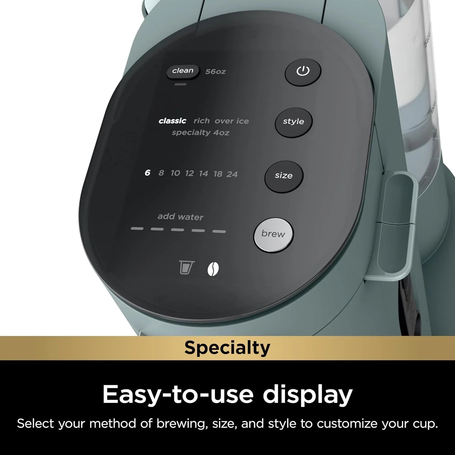 Cafetière Ninja à dose unique, réservoir de 1,6 l (56 oz)