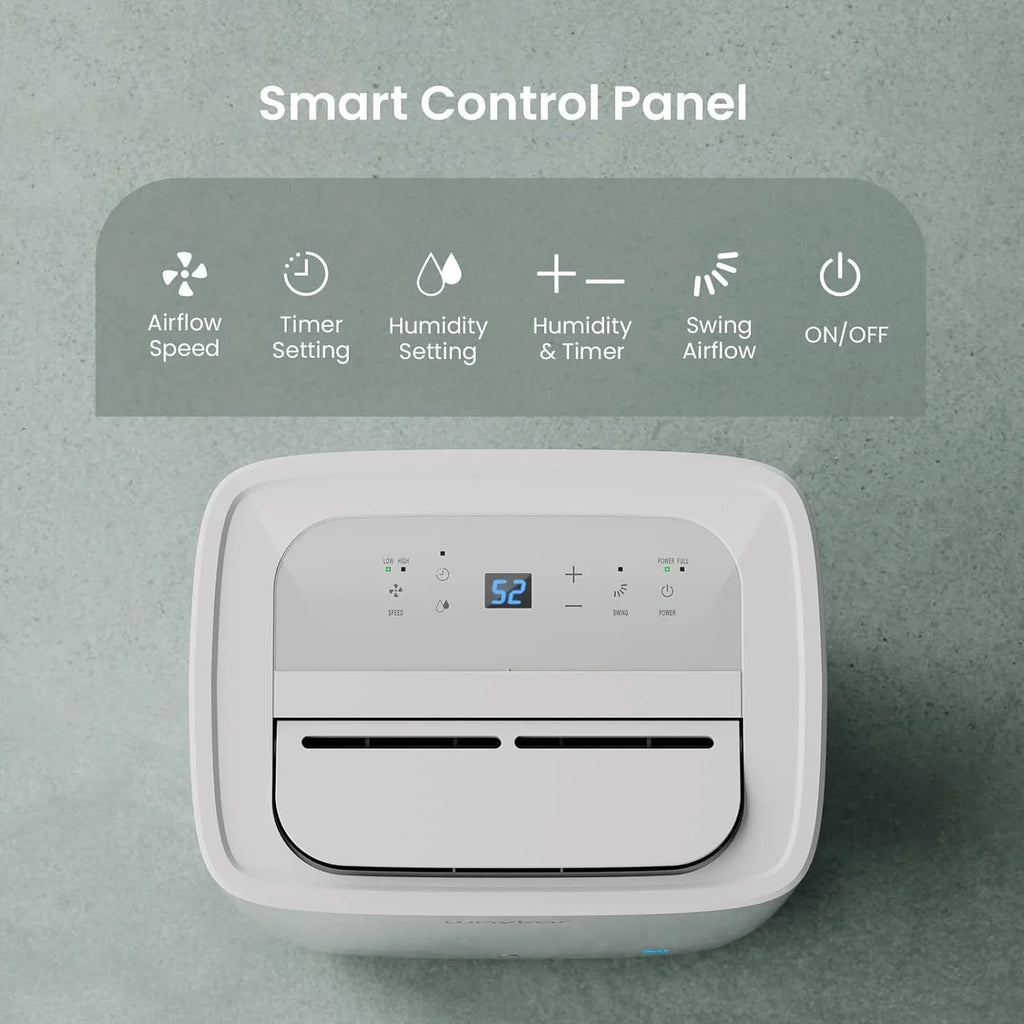 Déshumidificateur Waykar de 2 000 pi² pour la maison et les sous-sols, avec drainage automatique ou manuel, réservoir d'eau de 0,66 gallon