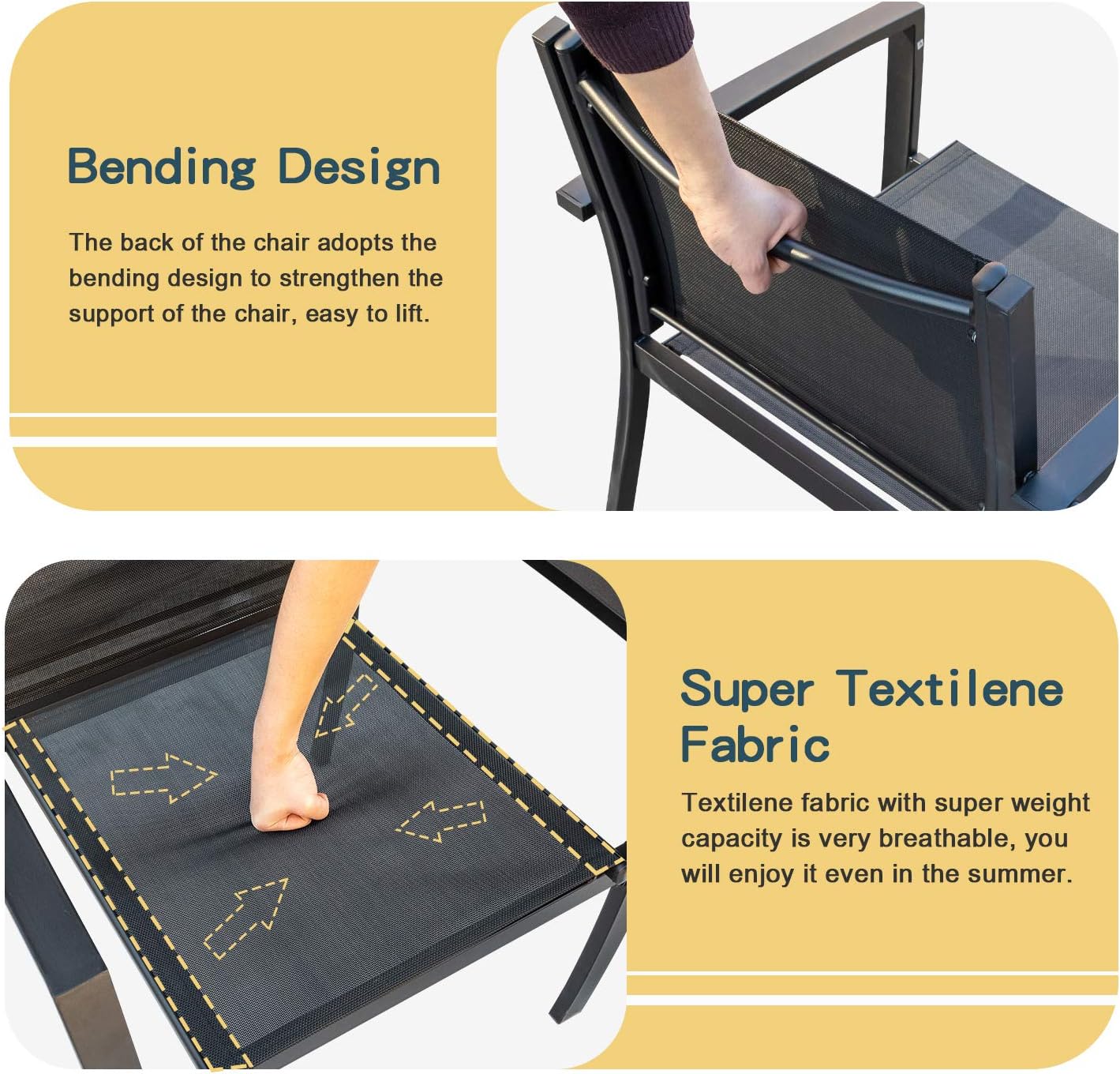 Ensemble de table à manger de patio Homall pour meubles d'extérieur