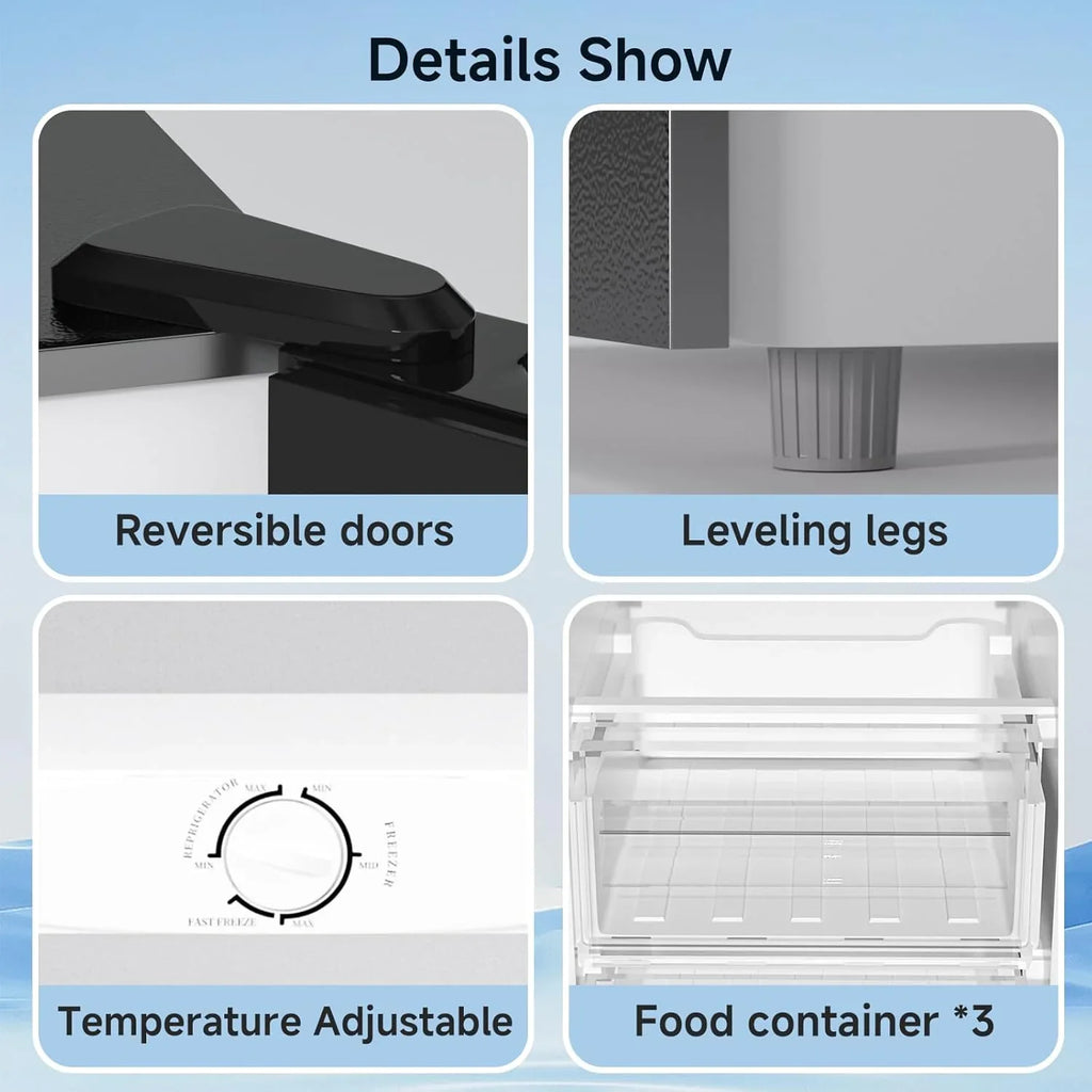 Congélateur vertical Bangson, 7 pieds cubes, congélateur/réfrigérateur vertical convertible