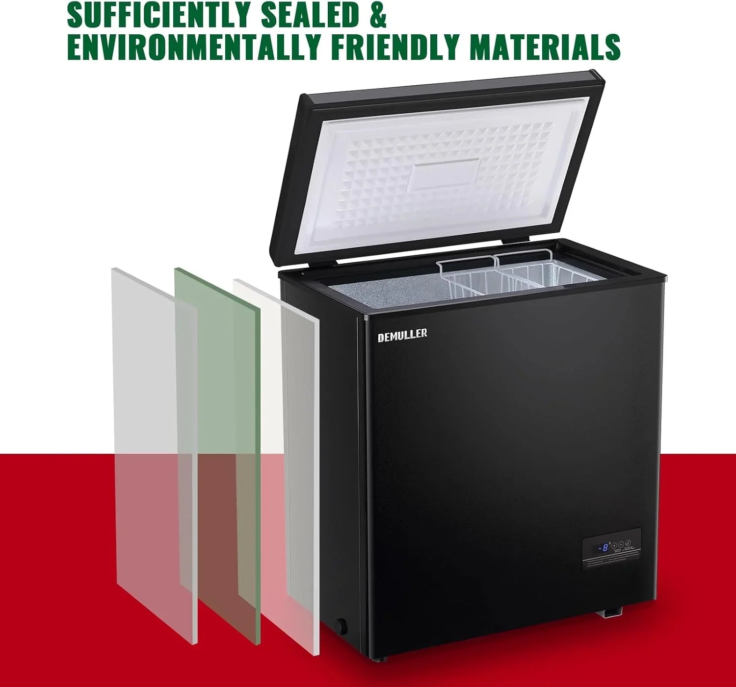 Congélateur vertical de 5,0 pieds cubes, congélateur autonome, mini-congélateur compact à chargement par le haut