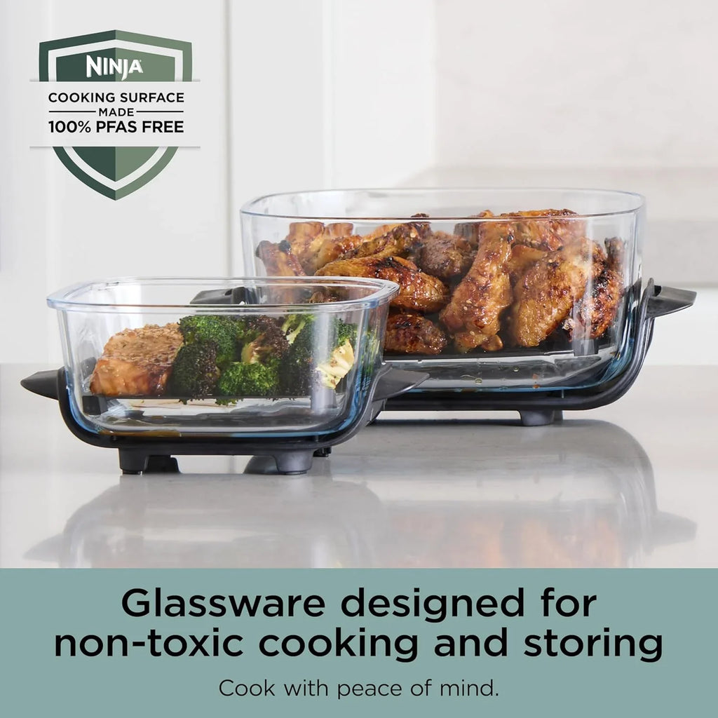 Ninja Crispi Friteuse à air portative en verre 4-en-1