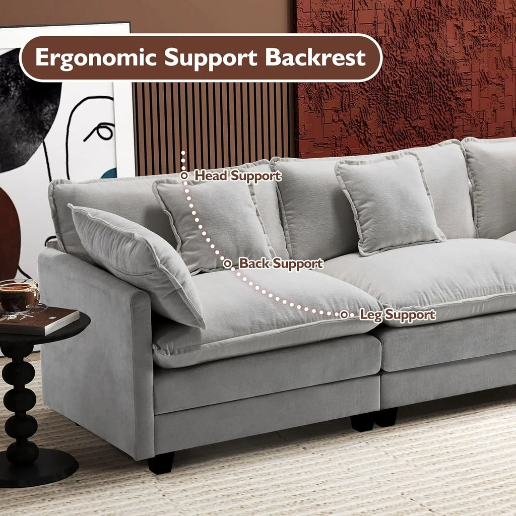 Canapé modulaire moderne en forme de U de 146 pouces d'ihanherry