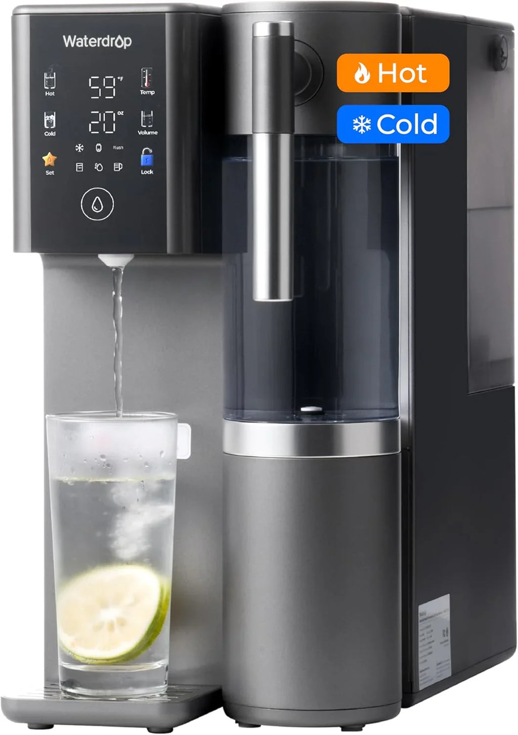 Waterdrop WD-A2 Countertop Reverse Osmosis System 3:1 Purified Water to Drain Ratio