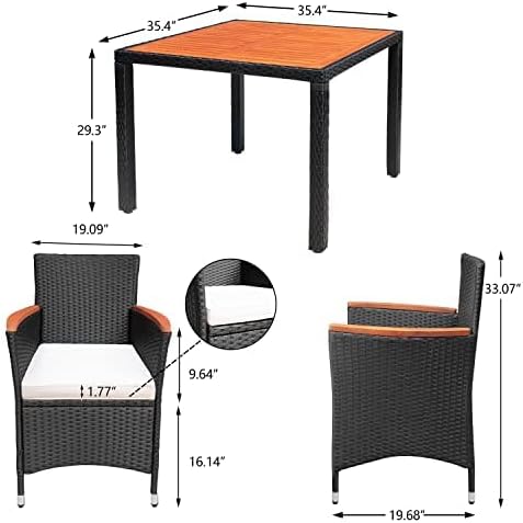 Ensemble de meubles de salle à manger Devoko 7 pièces, ensemble de salon de patio,