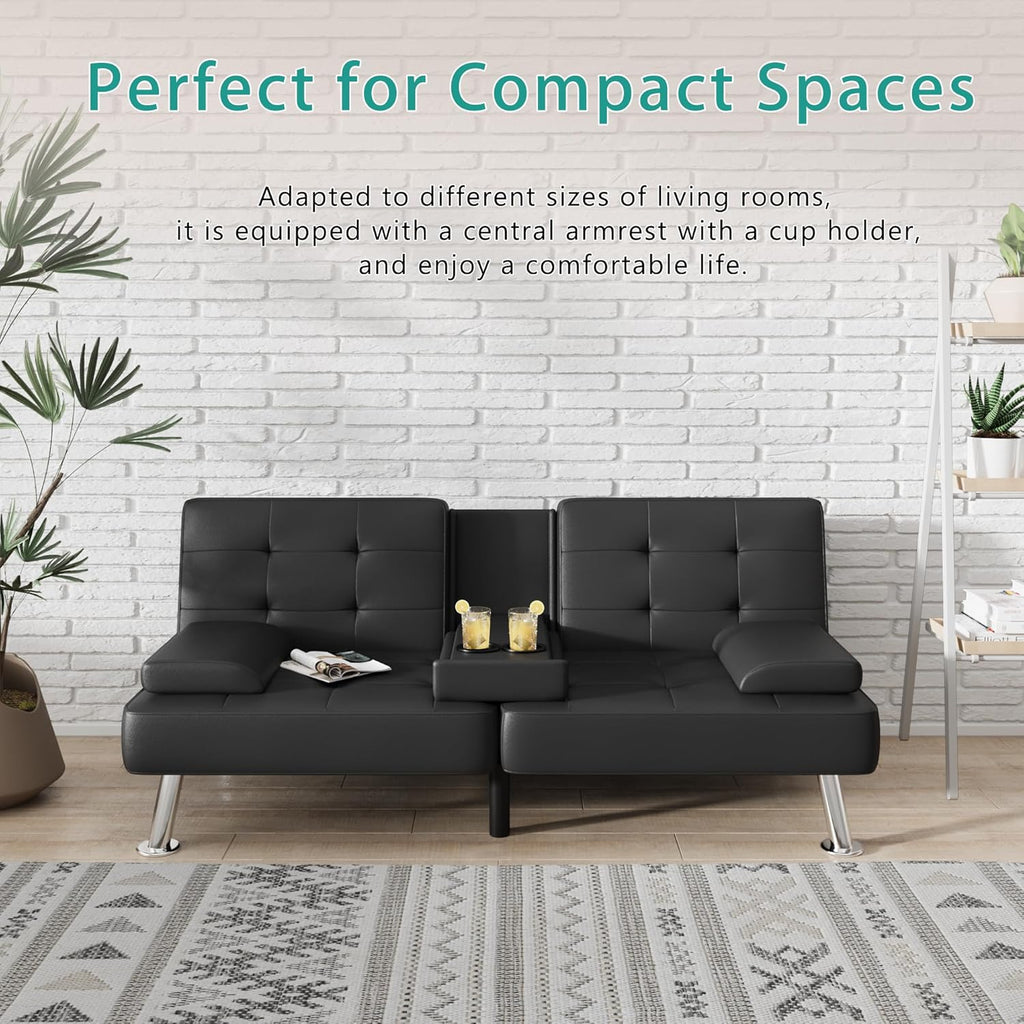 Canapé-lit futon Flamaker Ensemble futon pliant moderne Chaise longue convertible