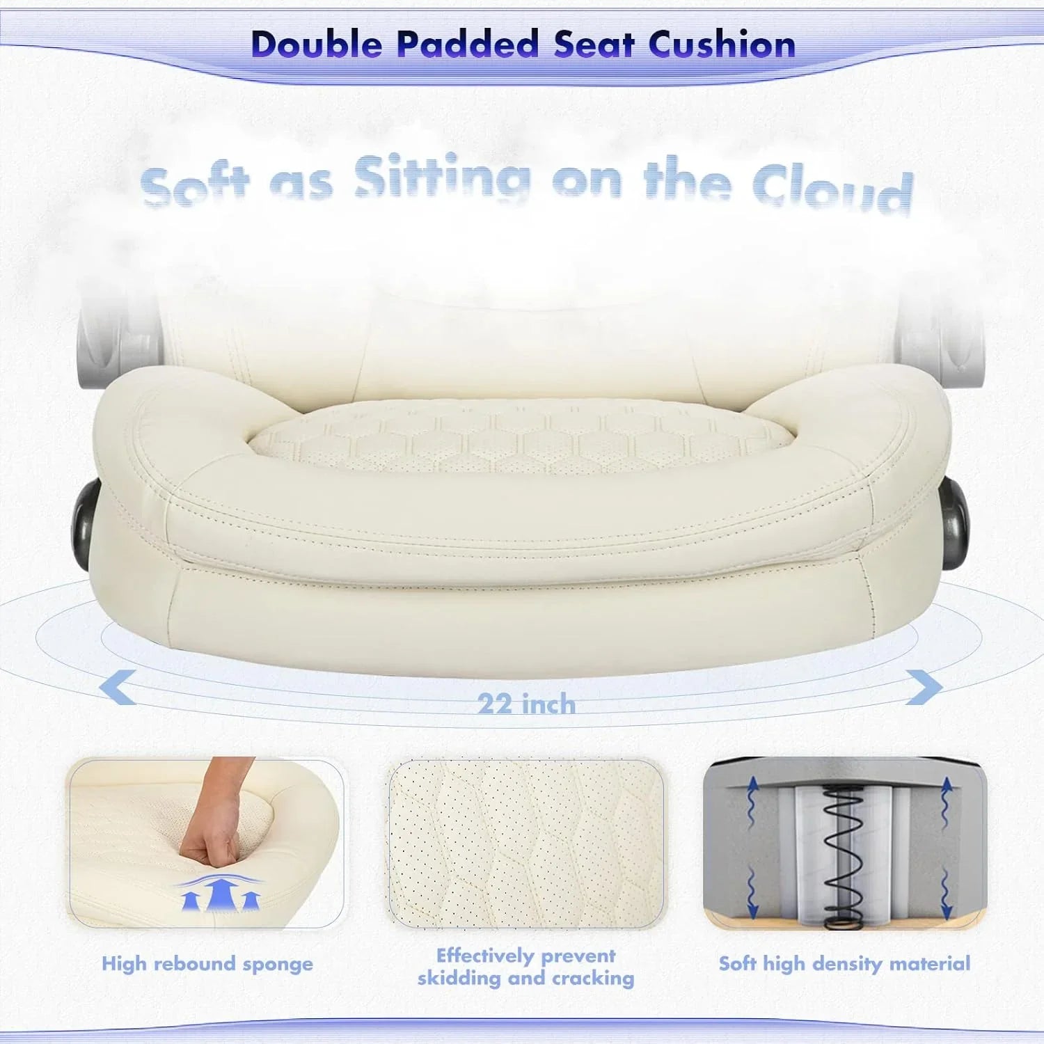 Chaise de bureau exécutive, chaise de bureau d'ordinateur, chaise de bureau pivotante à roulettes améliorées