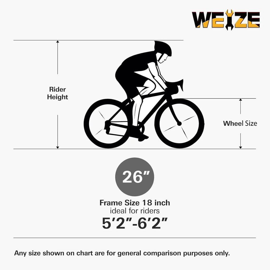 Vélo de montagne WEIZE, vélo hybride d'extérieur 26-27,5 pouces, 18 vitesses/acier à haute teneur en carbone/double suspension complète