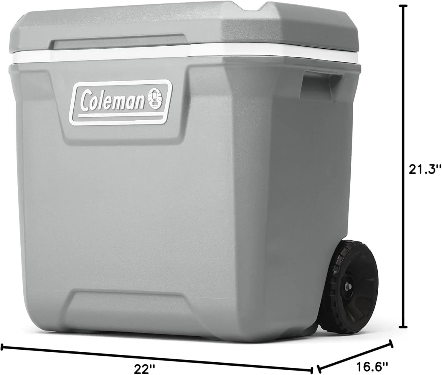 Glacière portable isotherme à roulettes Coleman, glacière rigide d'extérieur étanche, conserve la glace jusqu'à 5 jours, 100 litres