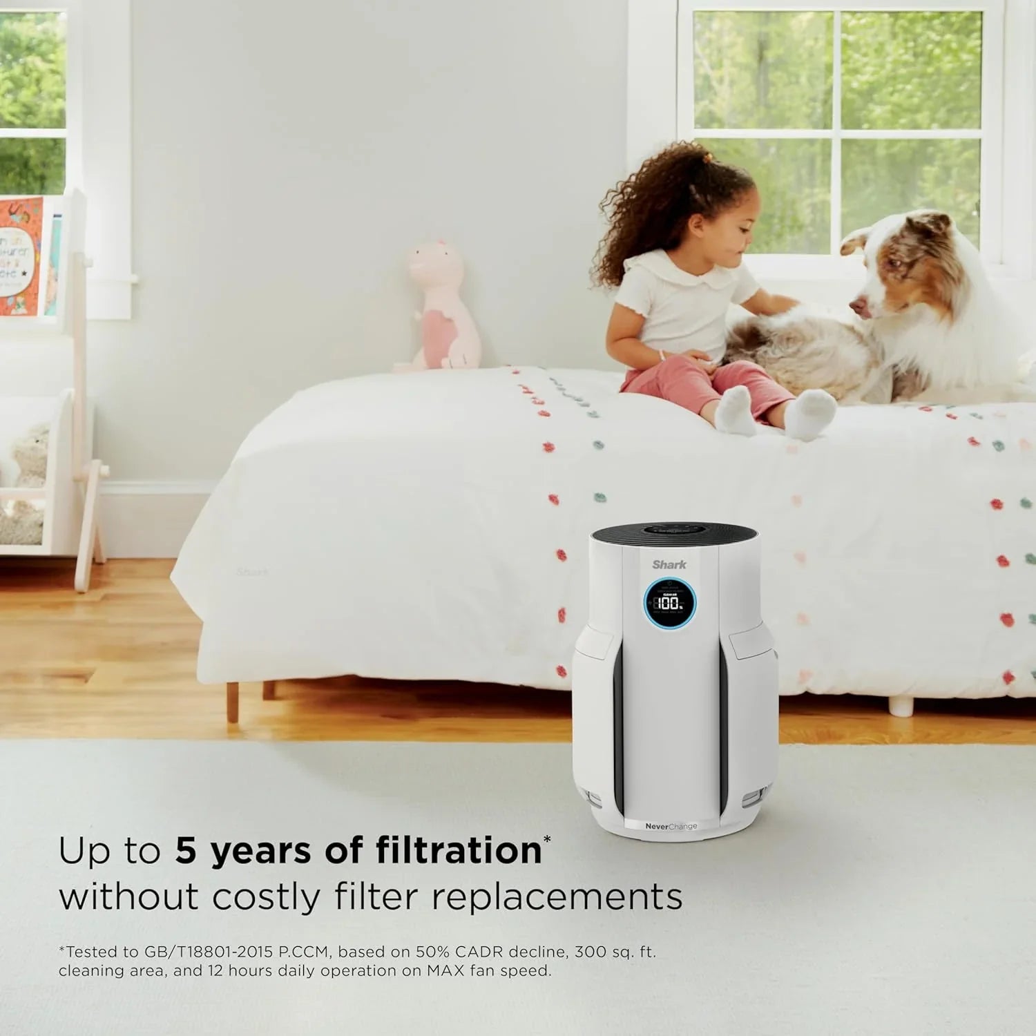 Purificateur d'air Compact Pro avec filtration HEPA longue durée, pour squames d'animaux, poussière, fumée, allergènes, jusqu'à 250 pi².