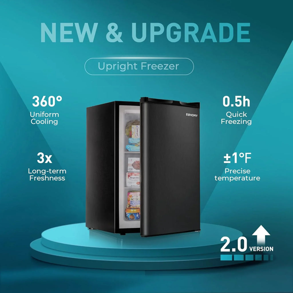 Congélateur vertical, 3,0 pieds cubes, mini-congélateur compact à une porte