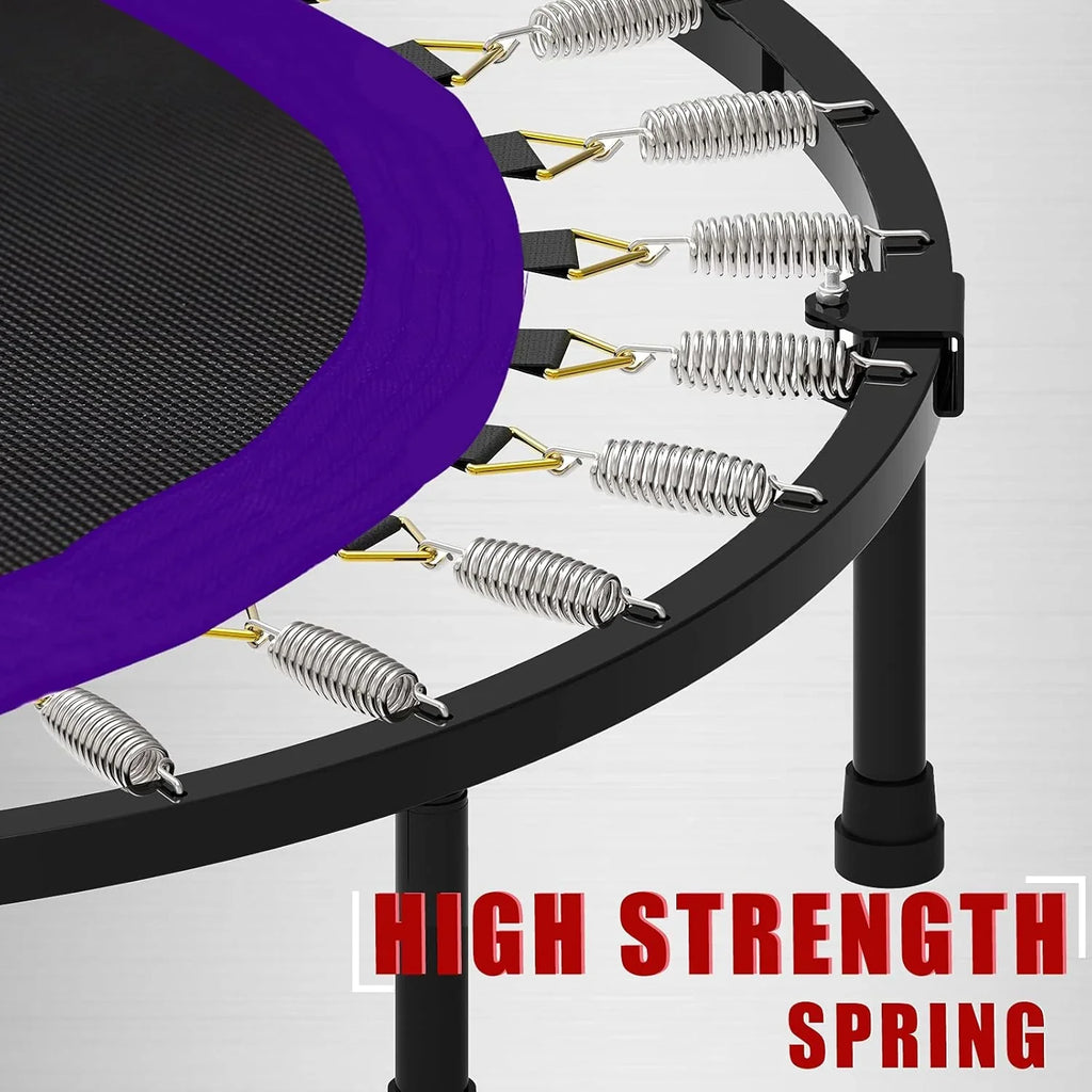 Kanchimi Mini Trampoline d'entraînement pliable de 40" à 48" avec poignée, charge maximale de 330 lb