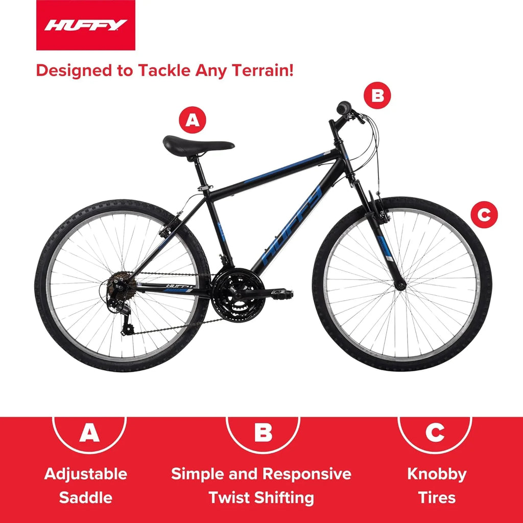 VTT semi-rigide Huffy Stone Mountain, pour garçons/filles/hommes/femmes, tailles 20"/24"/26"