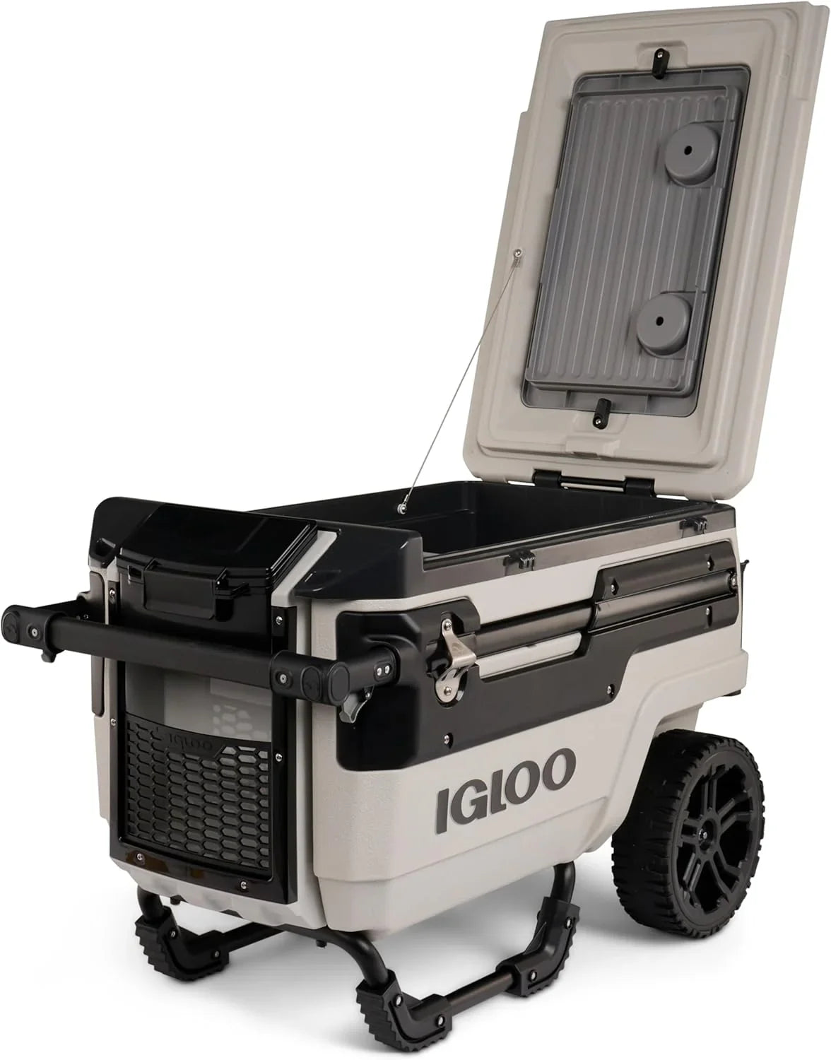 Glacière à roulettes de 70 pintes, glacière isotherme à coque rigide