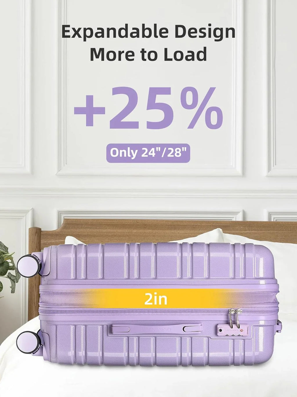 Ensemble de bagages 6 pièces, ensemble de valises rigides extensibles avec roulettes pivotantes, ensemble de bagages à roulettes légers