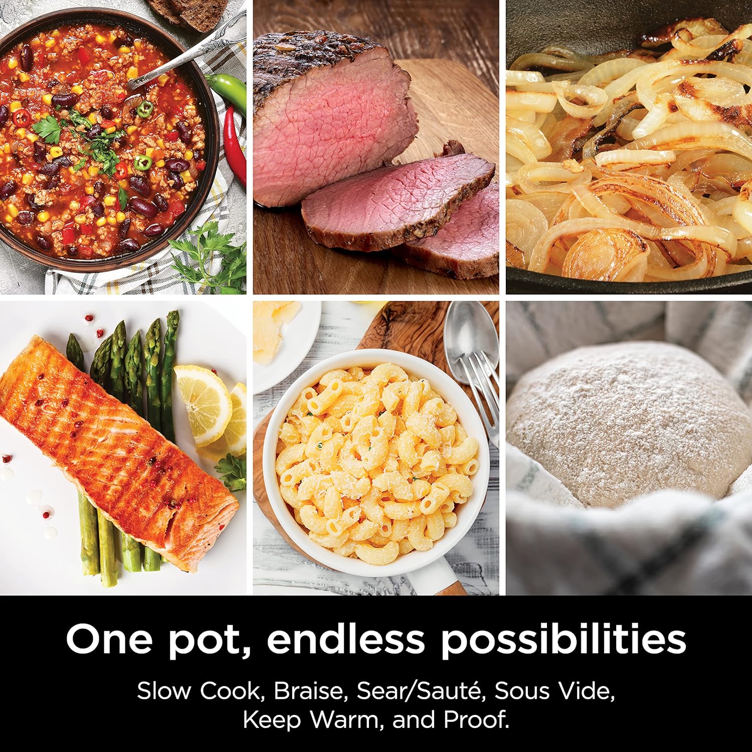 Mijoteuse Ninja 8,5 pintes, multicuiseur avec four hollandais et cuiseur vapeur