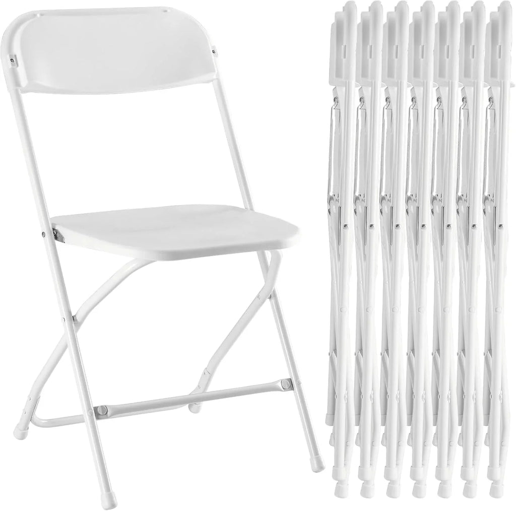 Lot de 12 chaises pliantes Sweetcrispy, rembourrées en cuir, robustes et pliables en métal.