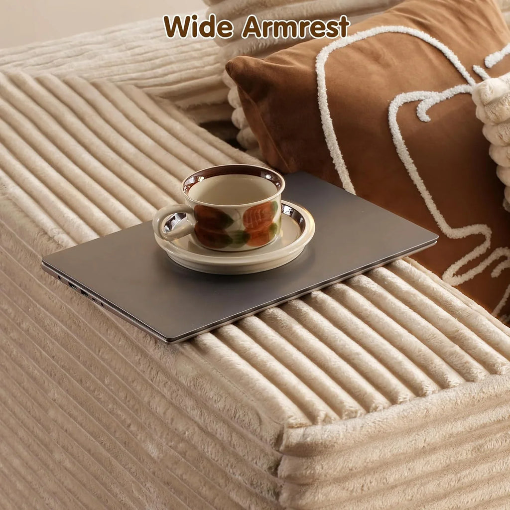 Canapé Ovios 104" Cloud Section Fauteuil en L, canapé modulaire moderne