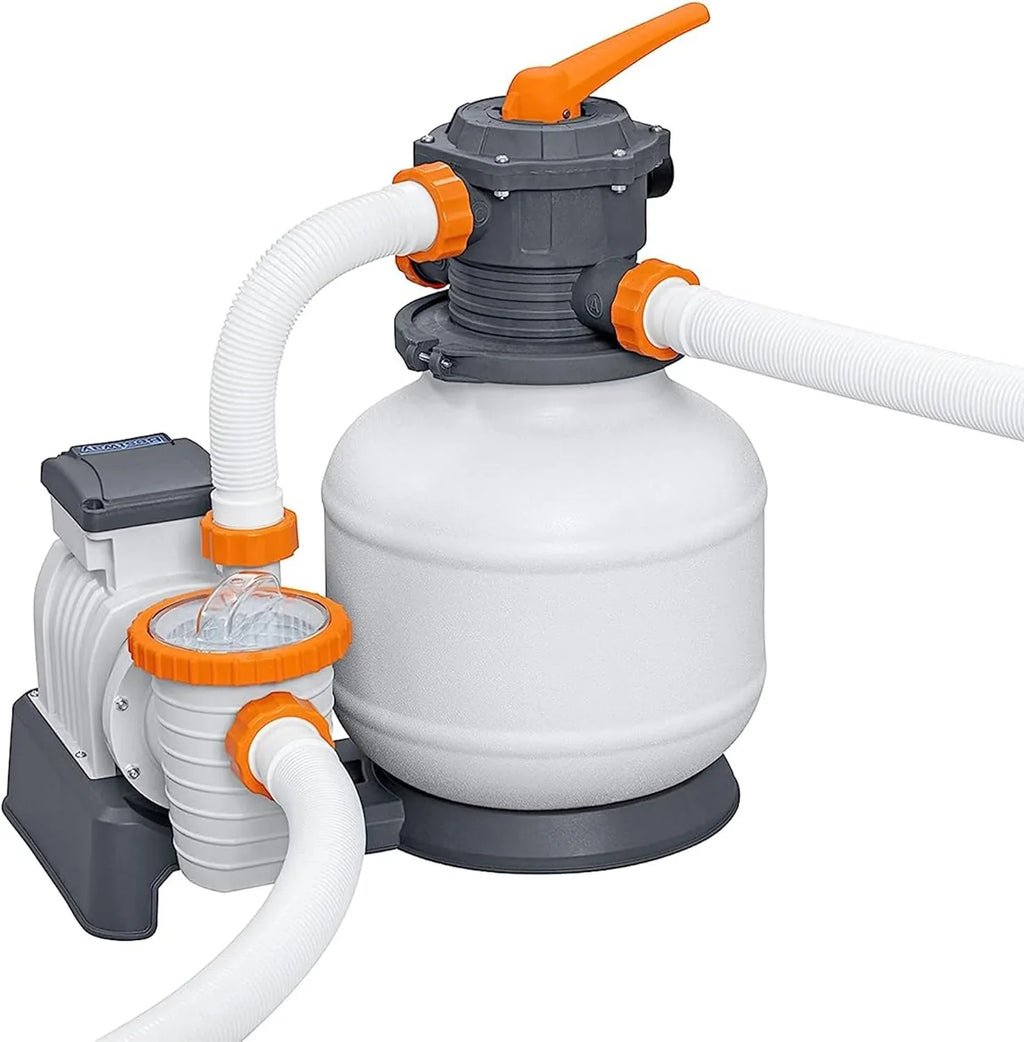 Piscine hors sol ovale Power Steel 4,3 m x 2,4 m x 100 cm | Comprend une pompe de filtration de 2070 litres, une échelle et un distributeur ChemConnect.