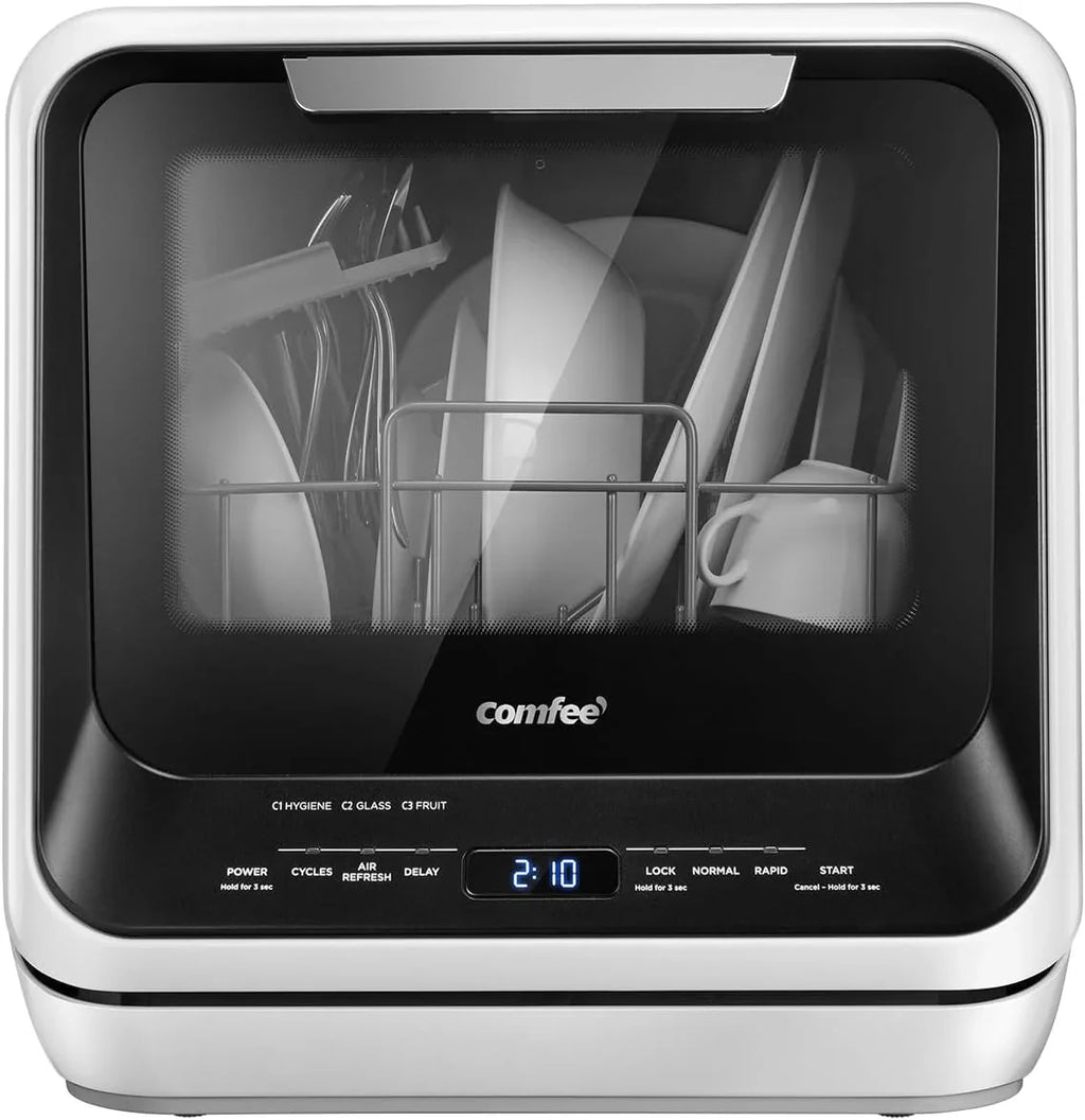 Lave-vaisselle portable de comptoir COMFEE avec réservoir d'eau intégré de 5 L