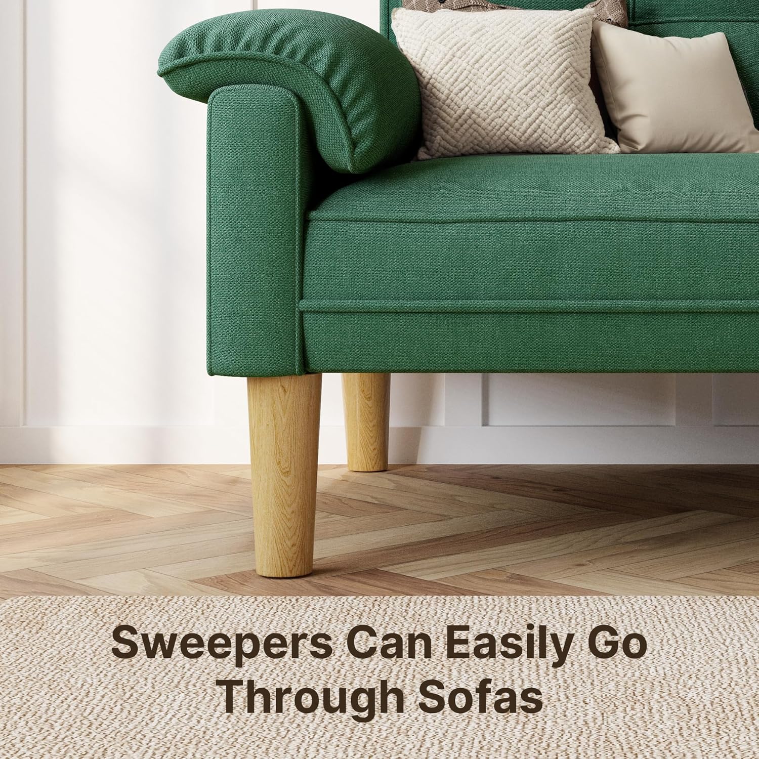 Xbro 2-zitsbank - Kleine 2-zitsbank met armleuningen en zijvak, moderne bank voor woonkamer, appartement, kantoor, eenvoudig te monteren, 144 x 77 x 77 cm, donkergrijs 