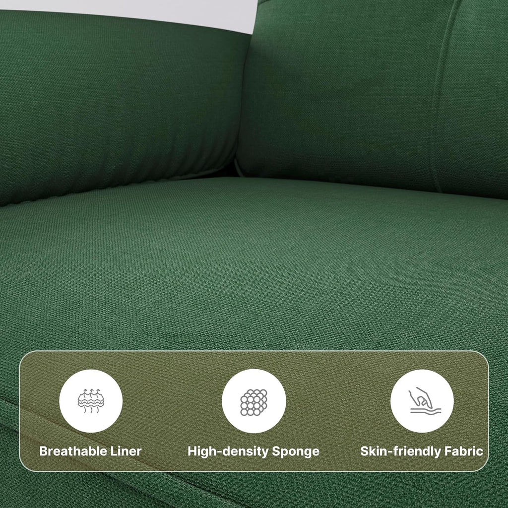 Xbro 2-zitsbank - Kleine 2-zitsbank met armleuningen en zijvak, moderne bank voor woonkamer, appartement, kantoor, eenvoudig te monteren, 144 x 77 x 77 cm, donkergrijs 