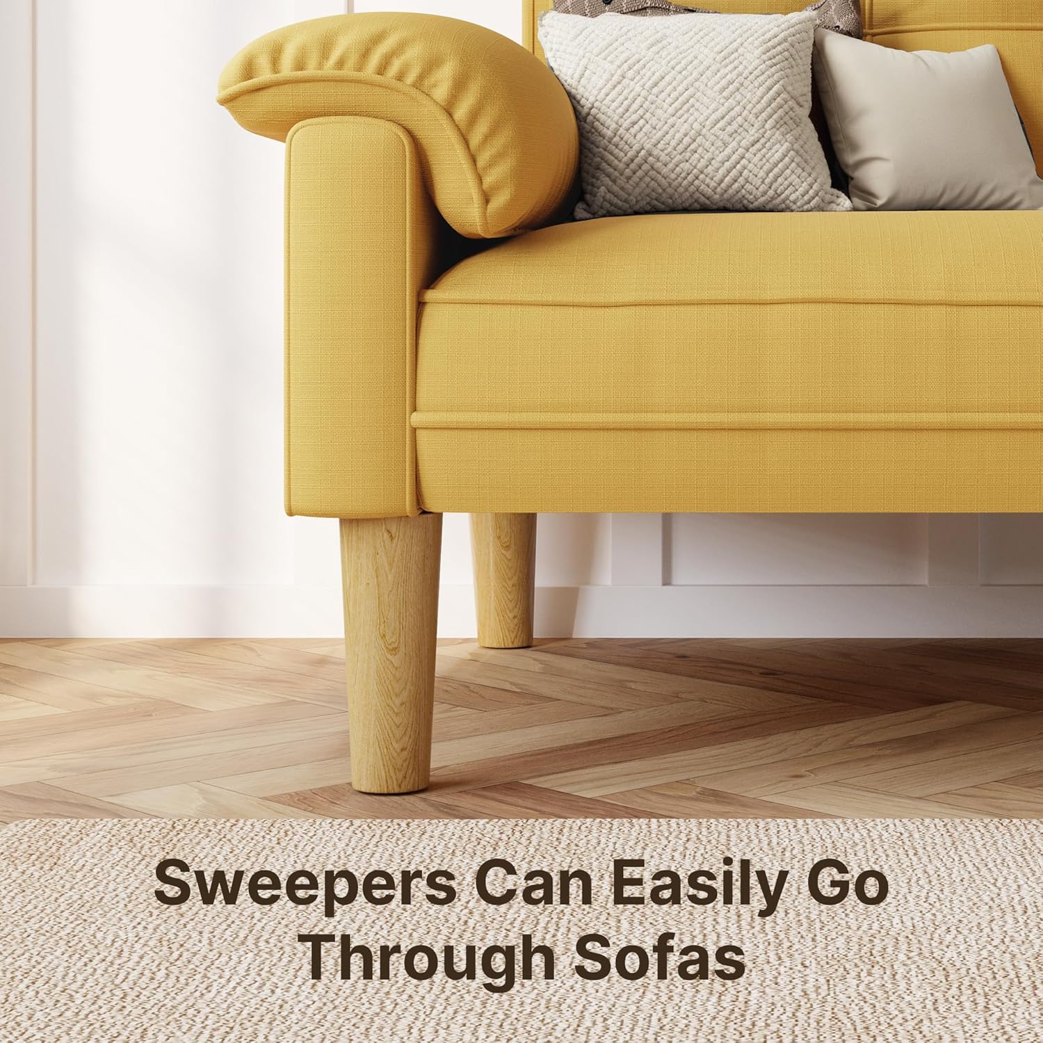 Xbro 2-zitsbank - Kleine 2-zitsbank met armleuningen en zijvak, moderne bank voor woonkamer, appartement, kantoor, eenvoudig te monteren, 144 x 77 x 77 cm, donkergrijs 