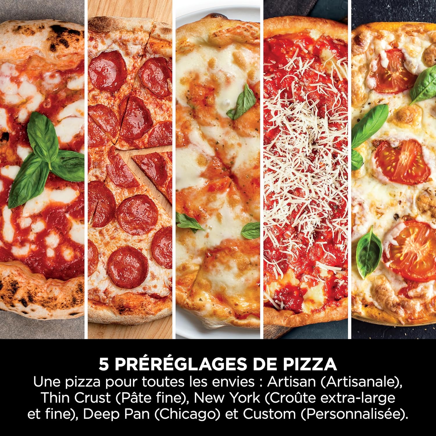 Ninja Artisan Four à pizza et friteuse sans huile électrique d’extérieur, avec 4 modes : Pizza, Frire sans huile, Cuire au four, Faire lever, Avec pierre, pelle, plateau, panier Crousti, Gris MO201EU