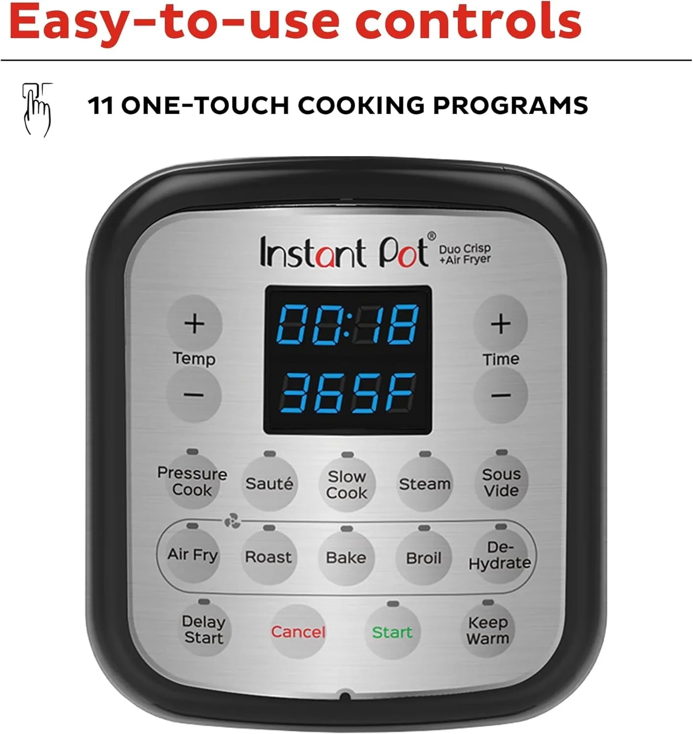 Instant Pot Duo 7-en-1 Autocuiseur électrique, Mijoteuse, Cuiseur à riz, Cuiseur vapeur, Sauteuse, Yaourtière, Chauffe-plat et Stérilisateur