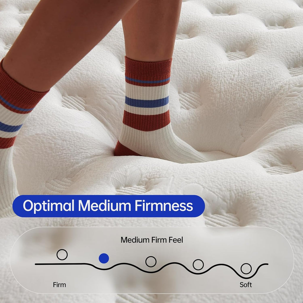 Matelas hybride Queen Size de 12 pouces en mousse à mémoire de forme et gel