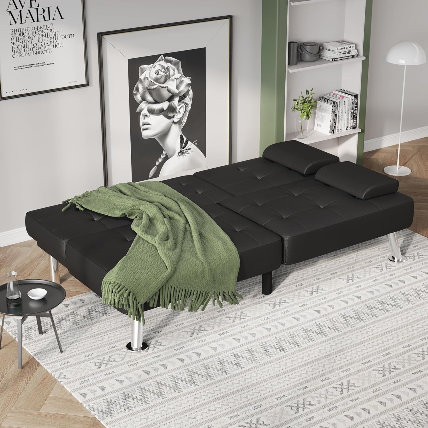 Canapé-lit futon Flamaker Ensemble futon pliant moderne Chaise longue convertible