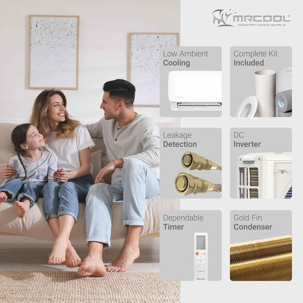 Climatiseur et thermopompe mini-split sans conduit MRCOOL 24 000 BTU 230 V, série Easy Pro - Unité de climatisation murale
