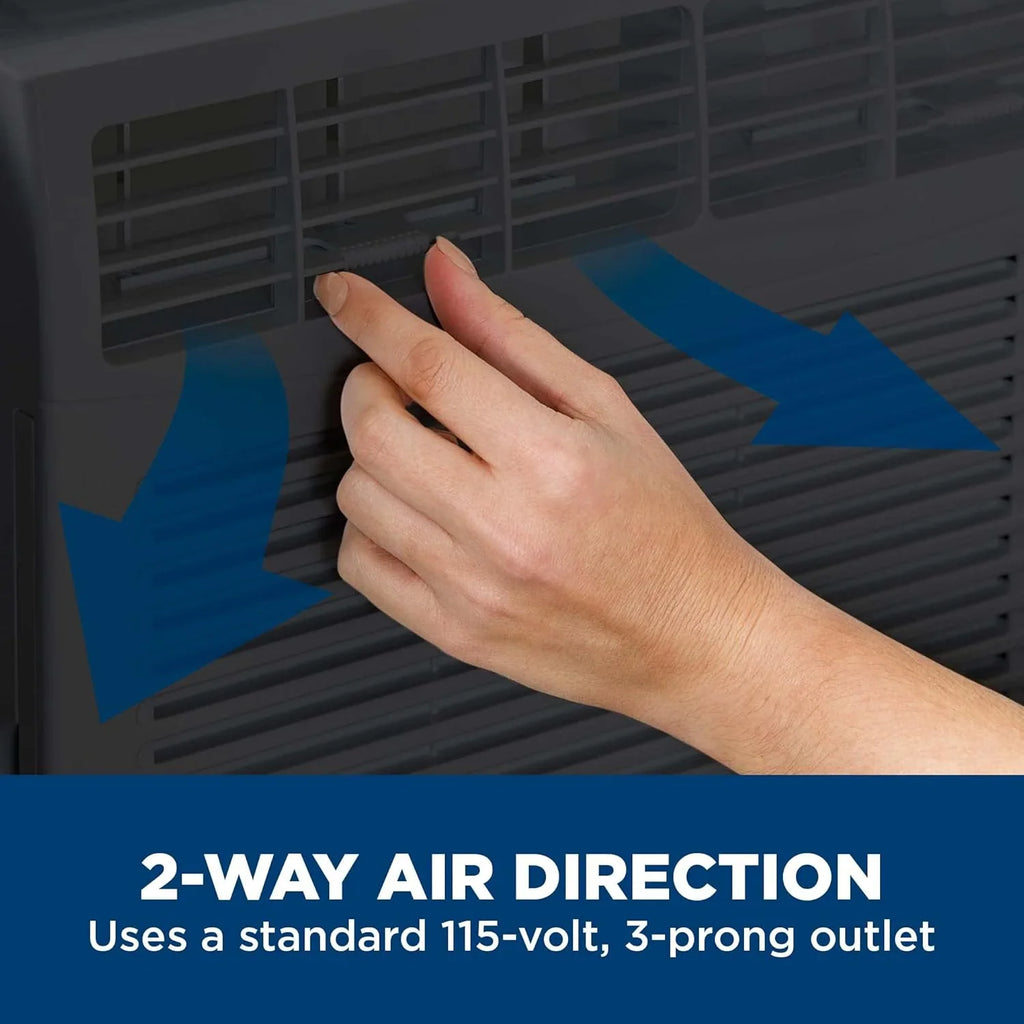 Climatiseur de fenêtre GE, 6 000 BTU, pour petites pièces jusqu'à 250 pieds carrés, avec ventilateur réglable et réglages de refroidissement