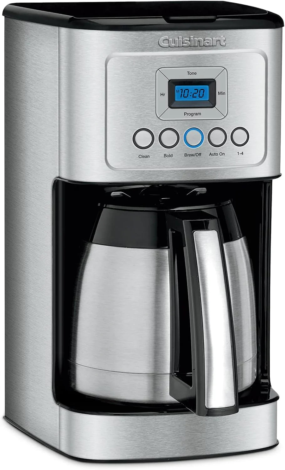 Cafetière Cuisinart 12 tasses, machine à café à carafe thermique programmable PerfecTemp avec réglage de 1 à 4 tasses, contrôle de l'intensité de l'infusion et pause d'infusion