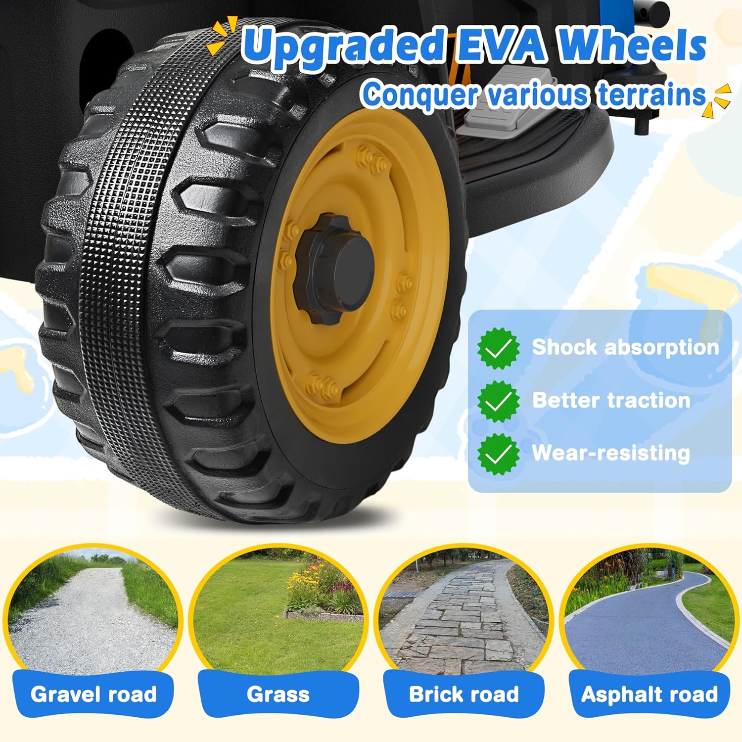 Tracteur autoporté 24 V avec remorque inclinable et amovible, 2 moteurs de 65 W, pneus EVA, télécommande, Bluetooth, levier de vitesse, musique, voiture électrique pour enfants, vert