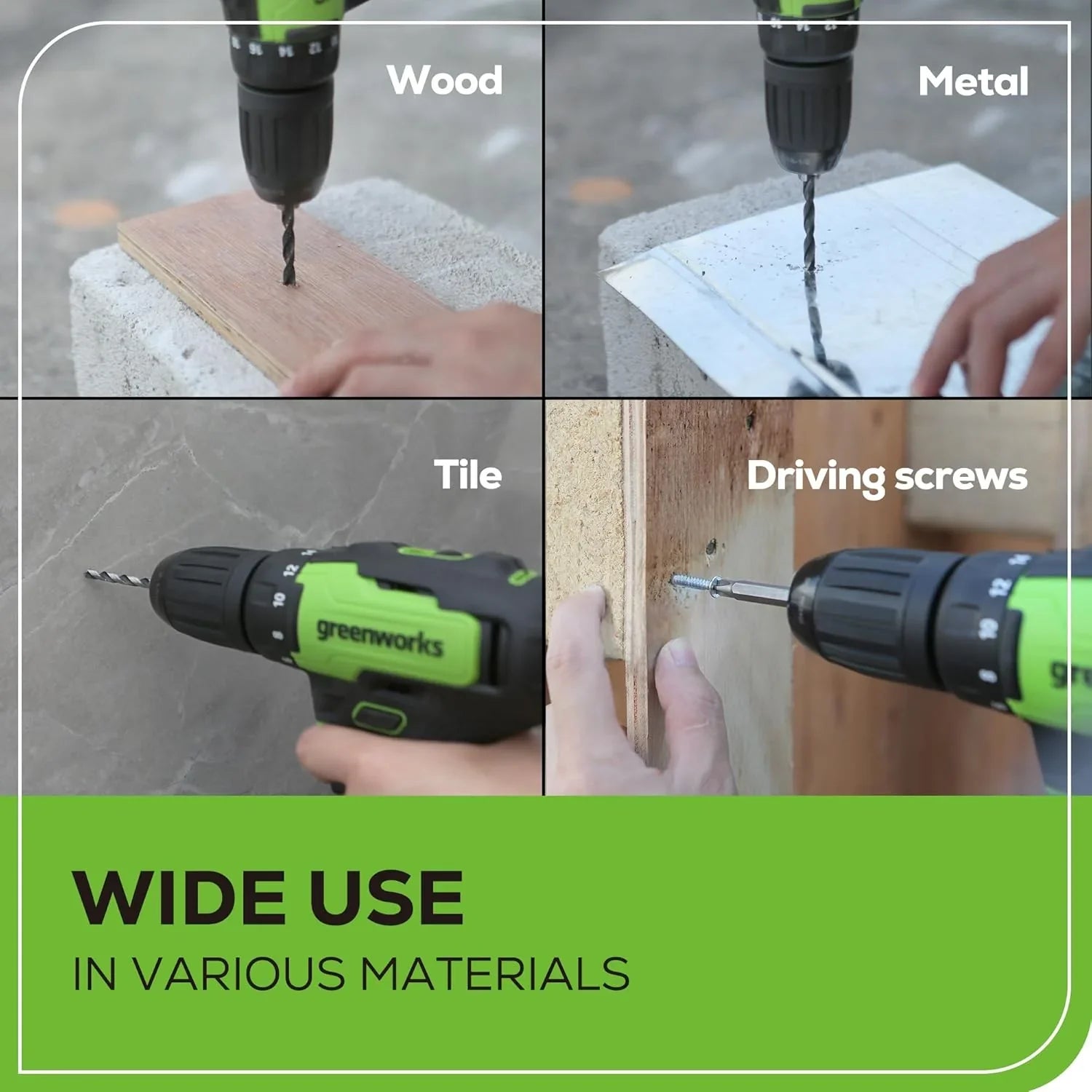 Perceuse-visseuse à percussion sans fil 24 V, kit combiné d'outils électriques