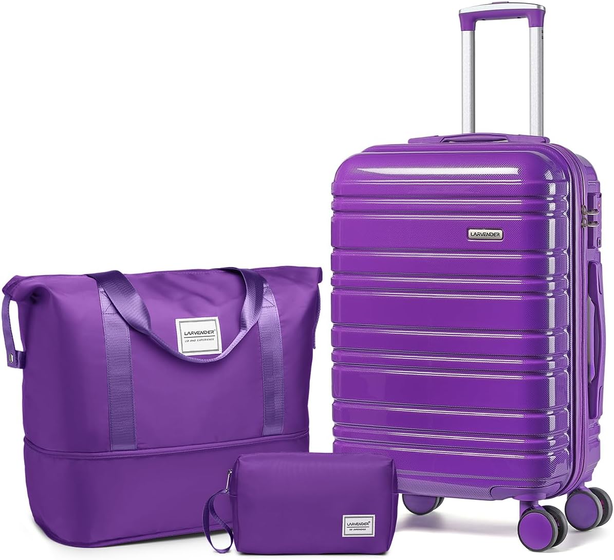 Ensemble de bagages 6 pièces, ensemble de valises rigides extensibles avec roulettes pivotantes, ensemble de bagages à roulettes légers