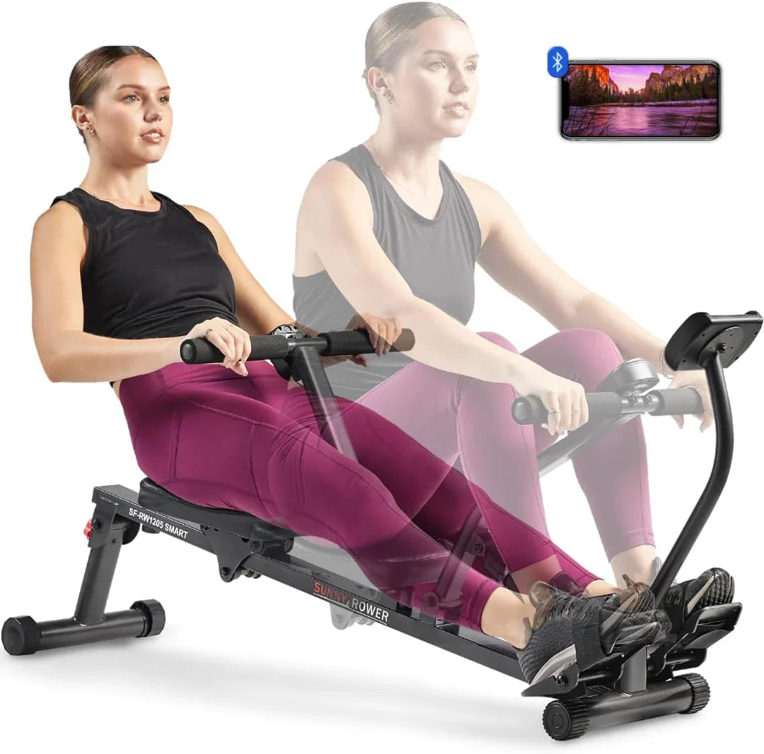 Rameur compact réglable Sunny Health & Fitness avec 12 niveaux de résistance