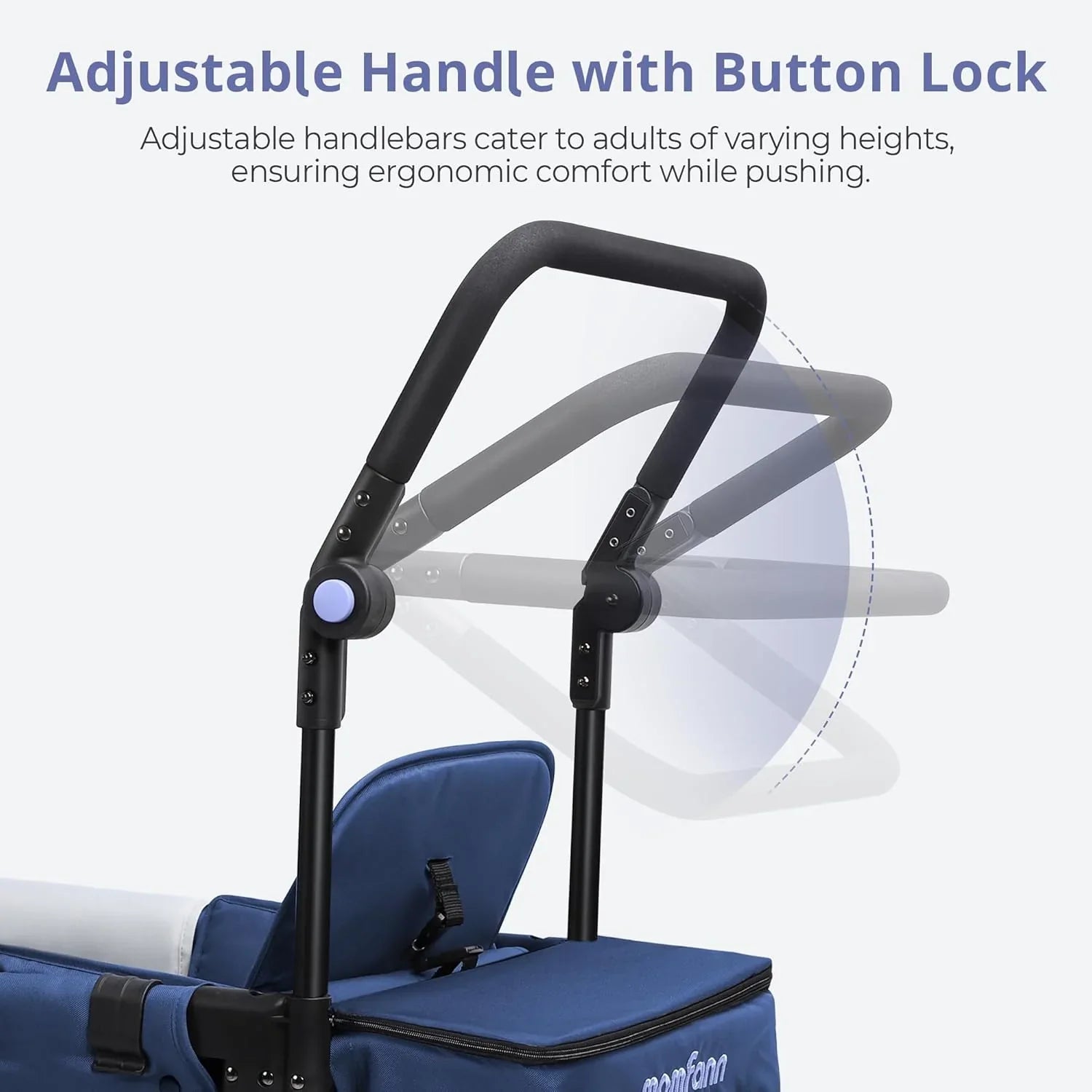 Poussette Wagon pour enfants, Poussette Wagon pour tout-petits 2 places, Poussette tout-terrain pour bébé en plein air