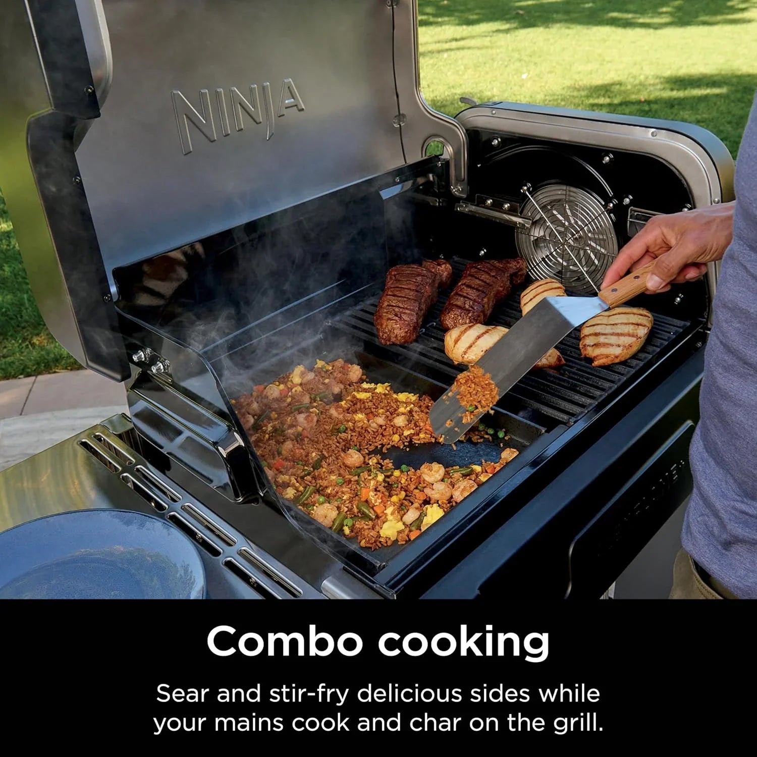 Ninja FlexFlame, Grils et fumoirs, Grils électriques et au propane, Rôtissoires, Grils de barbecue,