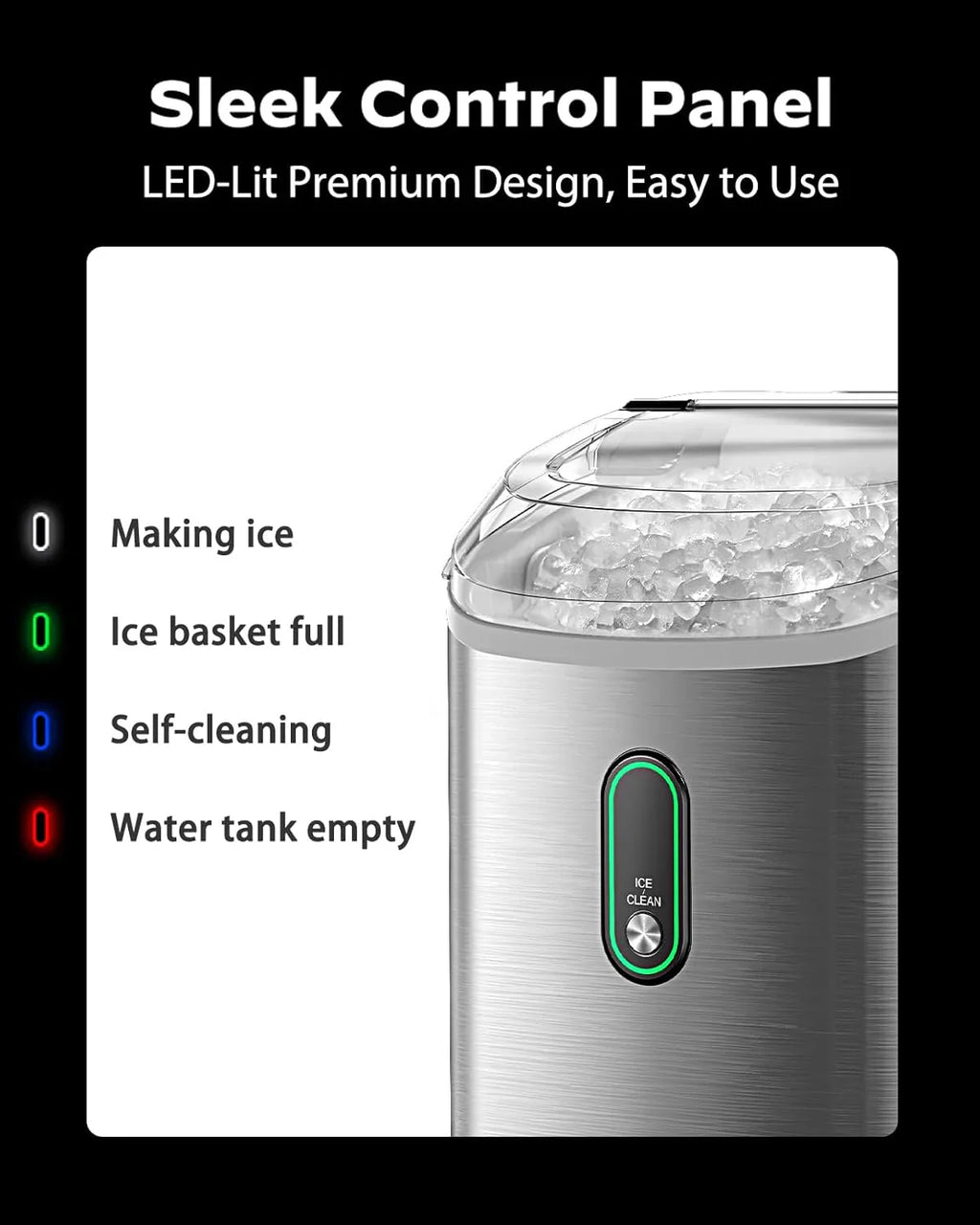 Machine à glace à mâcher Silonn avec fonction autonettoyante