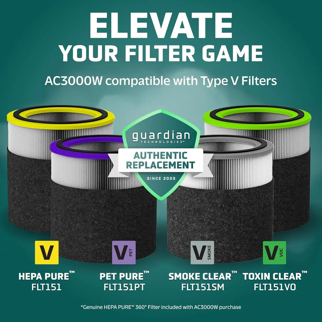 Purificateur d'air pour la maison, pour la fumée des feux de forêt, les animaux domestiques, le pollen, les odeurs, les grandes pièces jusqu'à 1043 pi²