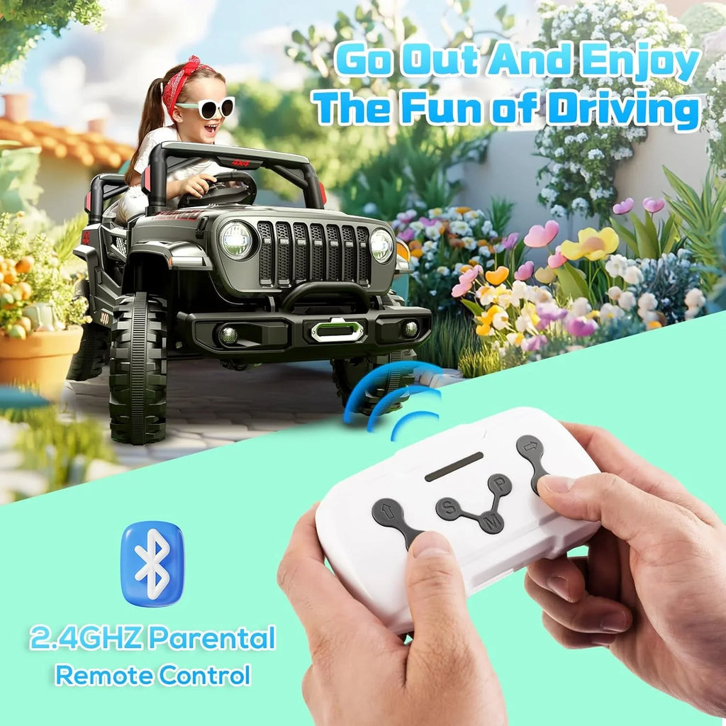 Camion de conduite pour enfants SEALIGHT 12 V, modèle 380 W, moteur, fonction de freinage d'urgence