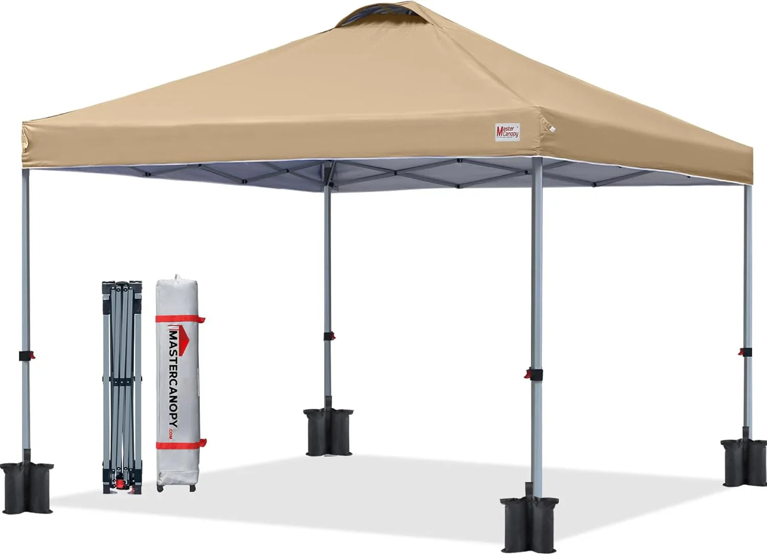 Tente pop-up robuste avec sac à roulettes (10 x 10, noir)